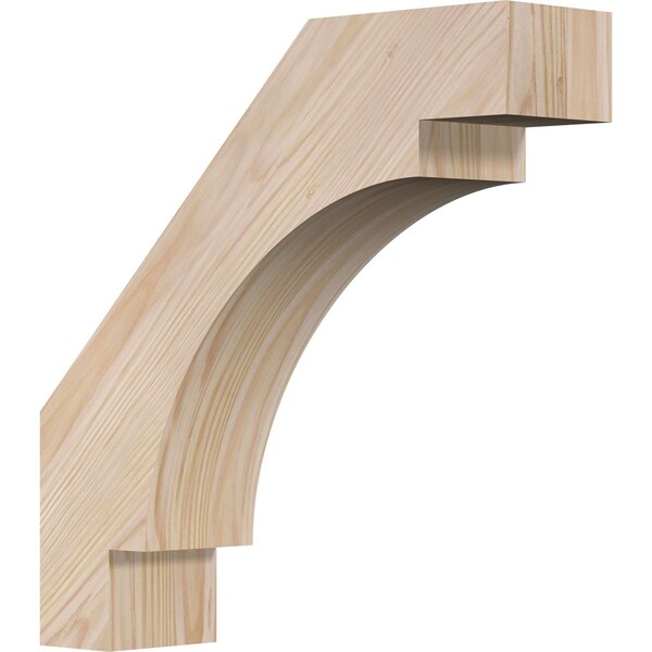 Ekena Millwork 3 1/2"W x 14"D x 14"H Merced Smooth Knee Brace, Douglas Fir BRC04X14X14MRC00SDF - main